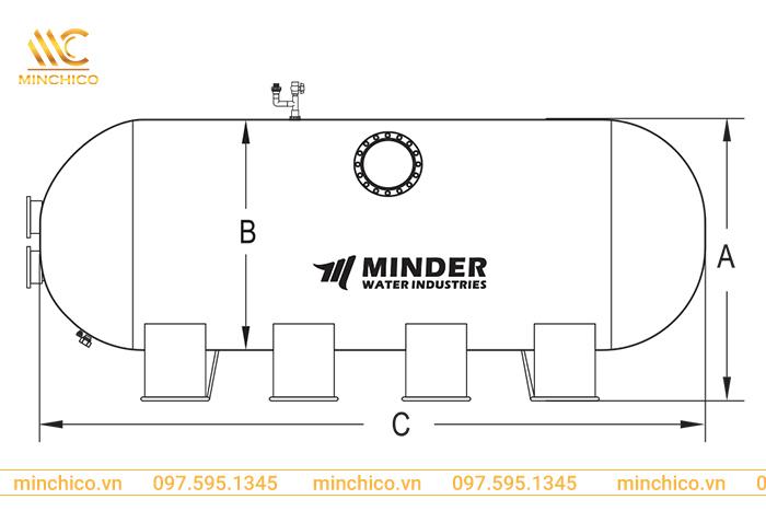 bình lọc nước hồ bơi Minder Series B bình lọc nước hồ bơi Minder Series B