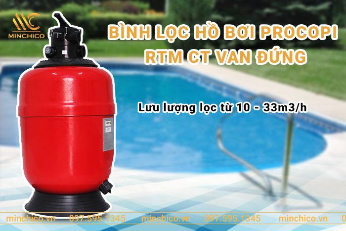 Bình lọc hồ bơi Procopi RTM CT van đứng Bình lọc hồ bơi Procopi RTM CT van đứng