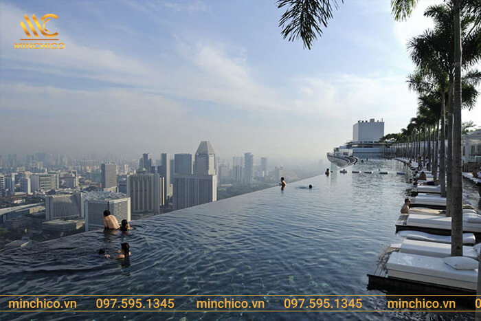 Bể bơi khách sạn Marina Bay Sands, Singapore Bể bơi khách sạn Marina Bay Sands, Singapore