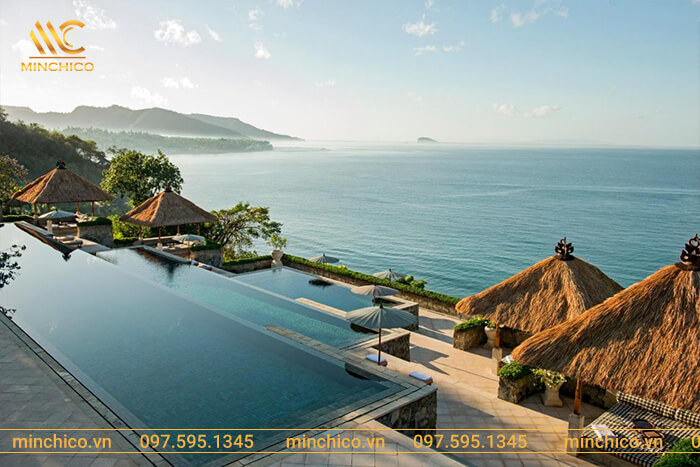 Bể bơi khách sạn Amankila, Bali, Indonesia Bể bơi khách sạn Amankila, Bali, Indonesia