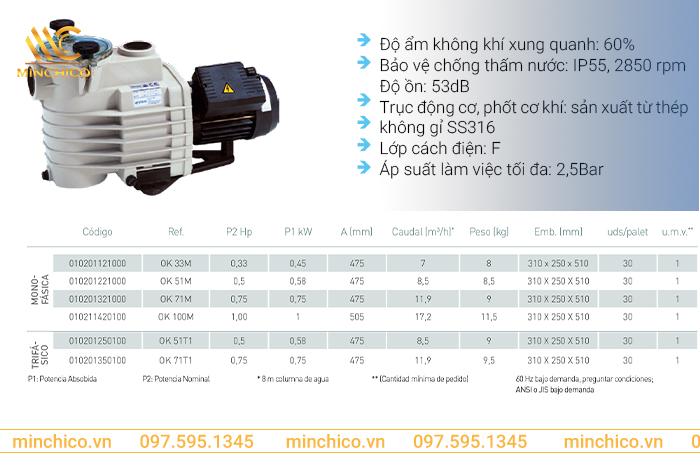 Mua máy bơm hồ bơi Kripsol Model OK