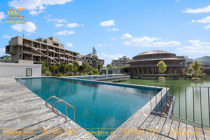 Ứng dụng bình lọc bể bơi Minder Model MS van cạnh