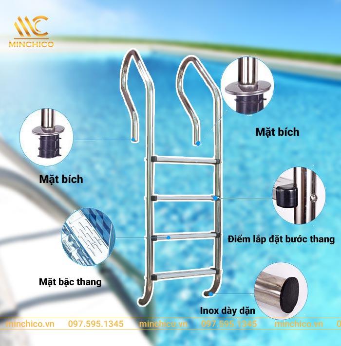 Giá thang bể bơi SF415 Giá thang bể bơi SF415