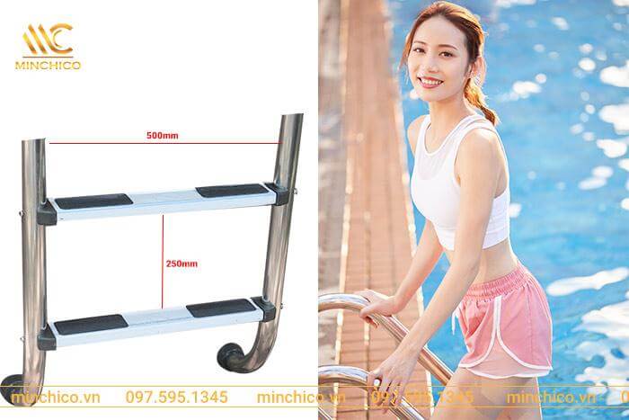 cầu thang inox bể bơi cầu thang inox bể bơi