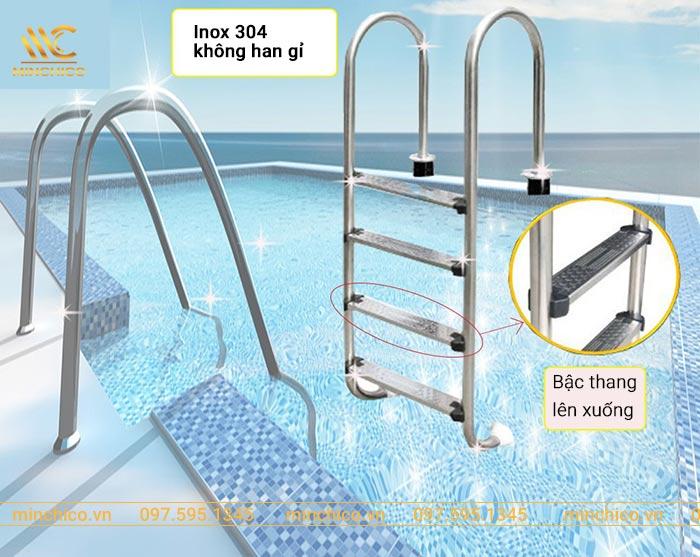 cầu thang bể bơi inox Emaux cầu thang bể bơi inox Emaux