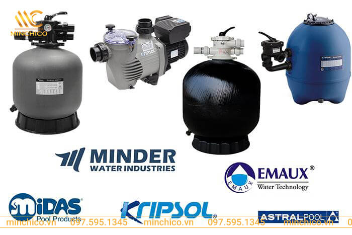 Thiết bị máy móc xây bể bơi