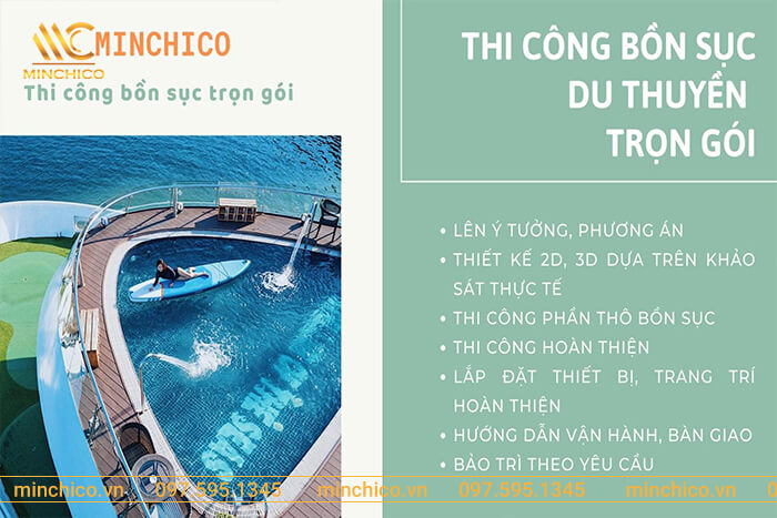 Xây hồ bơi du thuyền trọn gói