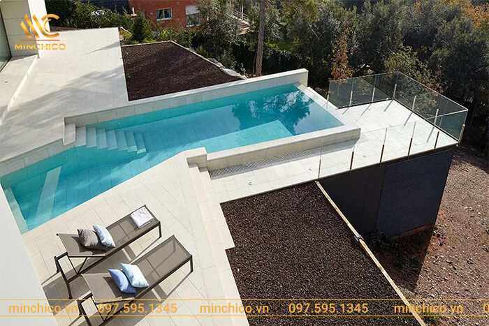 Cấu tạo hồ bơi trên sân thượng