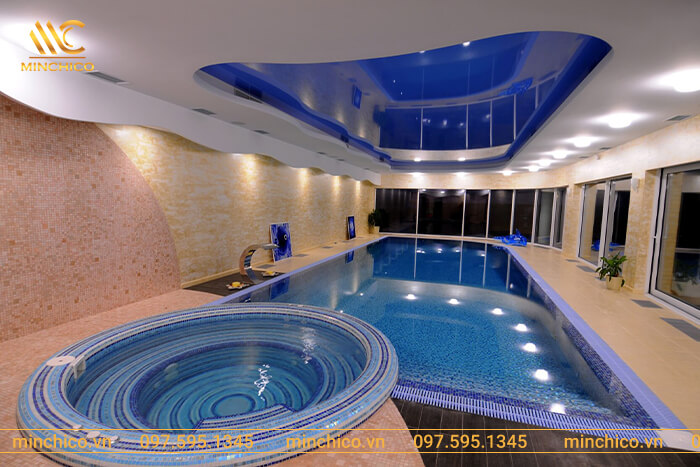 Công ty thi công Hồ bơi kết hợp bồn sục spa Công ty thi công Hồ bơi kết hợp bồn sục spa