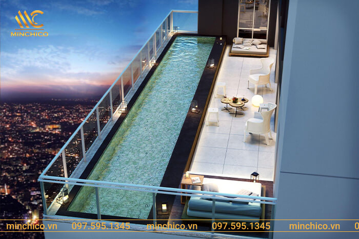 Hồ bơi trên sân thượng Hồ bơi trên sân thượng