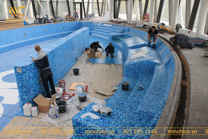 Quy trình thi công bể bơi Quy trình thi công bể bơi