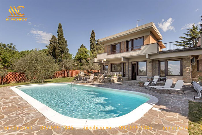 thiết kế thi công bể bơi mini gia đình