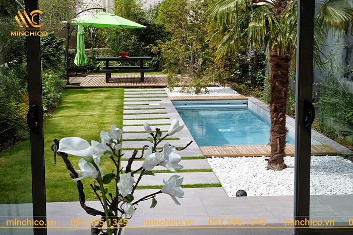 thiết kế thi công bể bơi mini gia đình