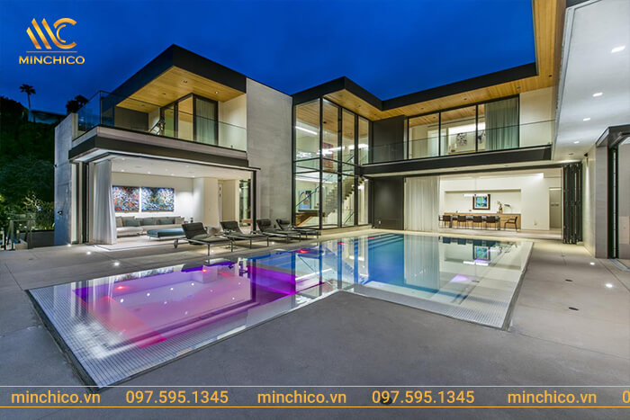 Bể sục và bể bơi được tích hợp để tăng thêm nhu cầu sử dụng cho các thành viên