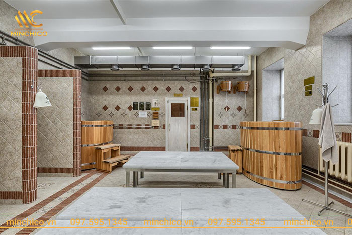 thi công phòng xông hơi spa