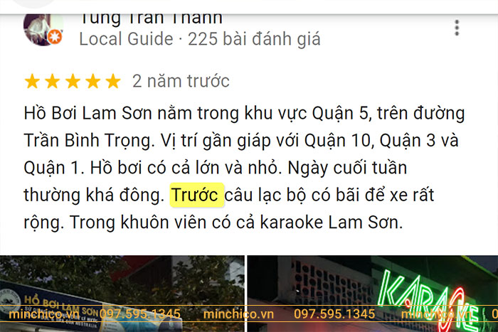 Review bể bơi lam sơn