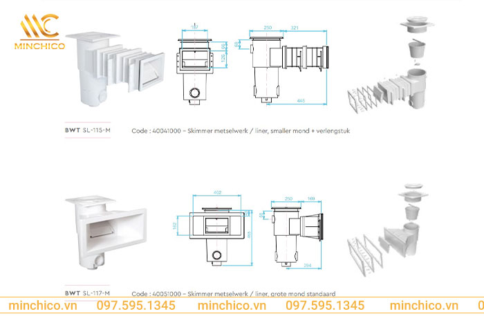 Skimmer của thương hiệu Procopi Skimmer của thương hiệu Procopi