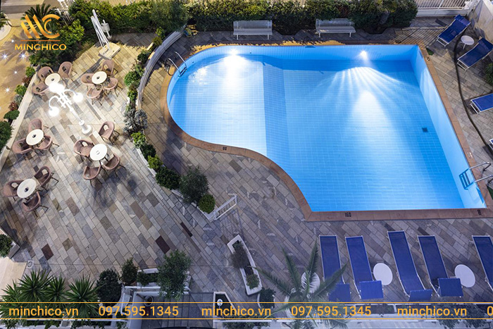 Mẫu bể bơi được ngoài trời được tính toán thiết kế với các độ sâu lý tưởng Mẫu bể bơi được ngoài trời được tính toán thiết kế với các độ sâu lý tưởng