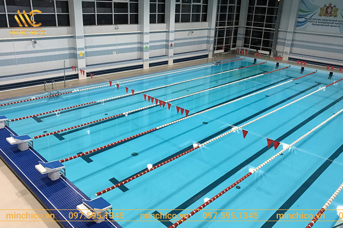 Hồ bơi kinh doanh thi đấu rộng rãi, đầu tư trang thiết bị cao cấp Hồ bơi kinh doanh thi đấu rộng rãi, đầu tư trang thiết bị cao cấp