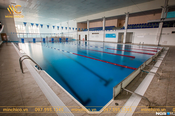 Mẫu hồ bơi trong nhà có 6 làn bơi Mẫu hồ bơi trong nhà có 6 làn bơi