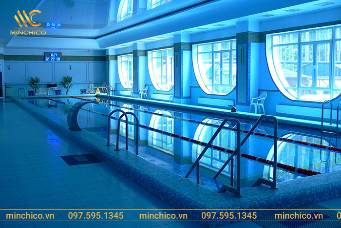 Bể bơi trong nhà có 3 làn bơi, phù hợp thiết kế trong khu chung cư, khách sạn Bể bơi trong nhà có 3 làn bơi, phù hợp thiết kế trong khu chung cư, khách sạn